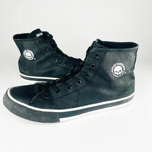 Harley Davidson Motorcycle Baxter High Top Casual Sneakers Shoes Black Men 10